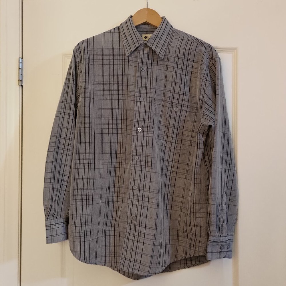 Haggar Button Down Shirt - Grey